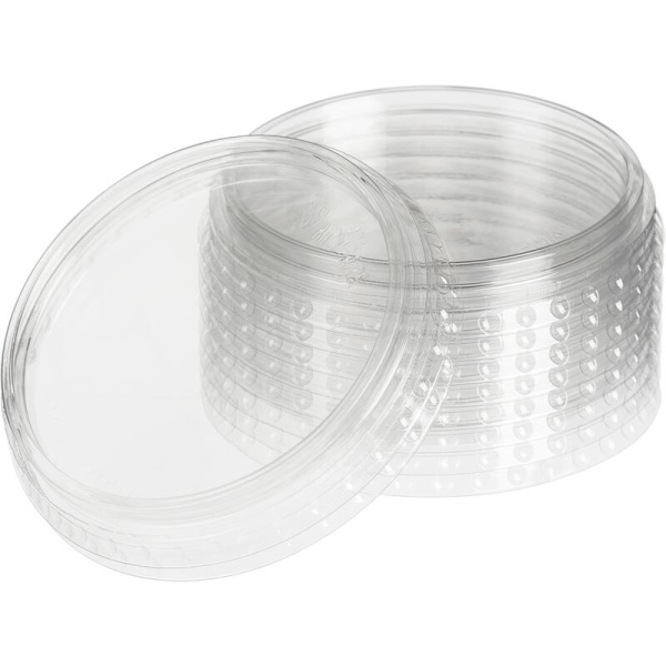Крышка для стакана Стиролпласт 95 мм пластиковая прозрачная 1000 штук в  упаковке