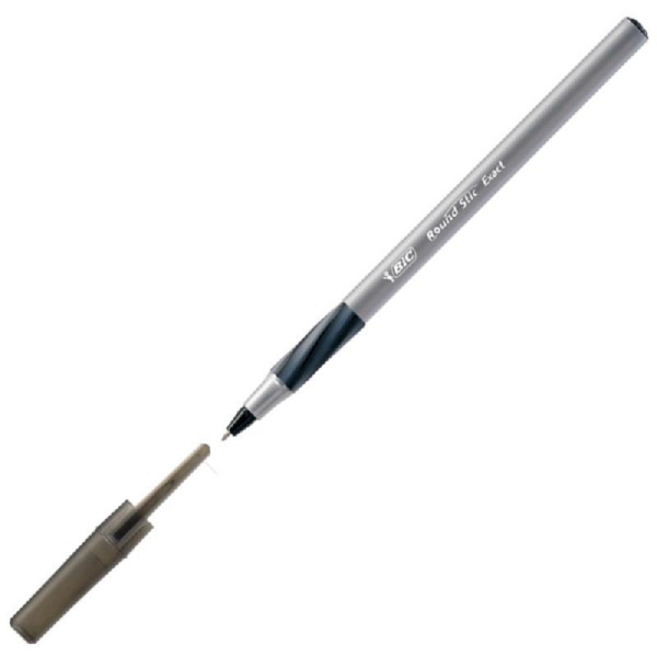 Ручка шариковая BIC Round Stic Exact черная (толщина линии 0.35 мм)