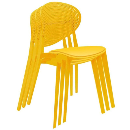 Стул для столовых SHT-S111-P желтый (пластик)