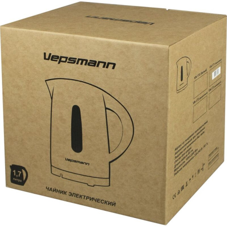 Чайник электрический Vepsmann VN-170 белый