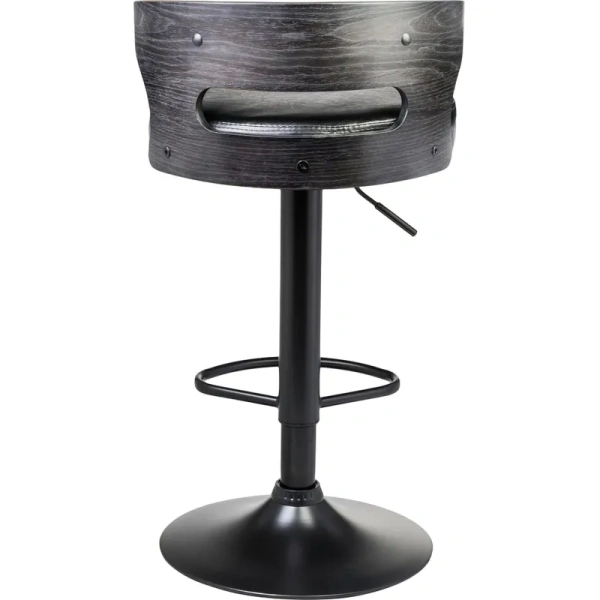 Стул барный Dobrin Fred black чёрный/коричневый (искусственная  кожа/металл)