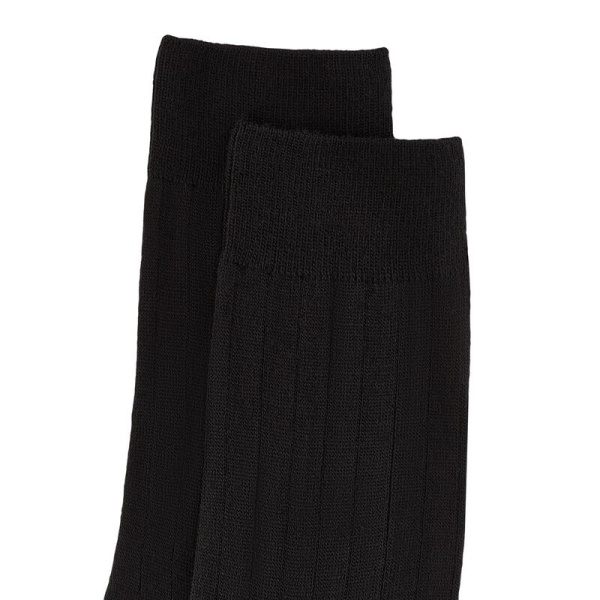Носки мужские шерстяные черные с полосой размер 25