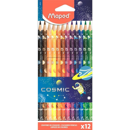 Карандаши цветные Maped Maped Color'peps cosmic 12 цветов трехгранные