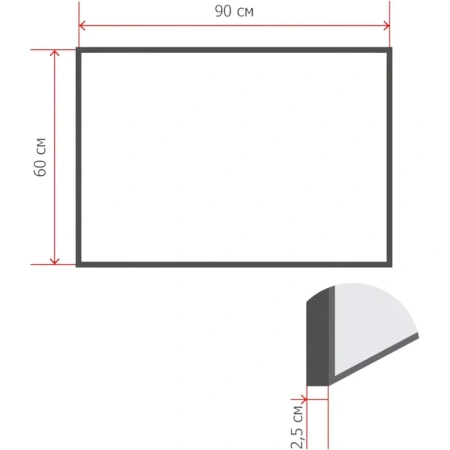 Доска пробковая 60х90 см Комус Premium