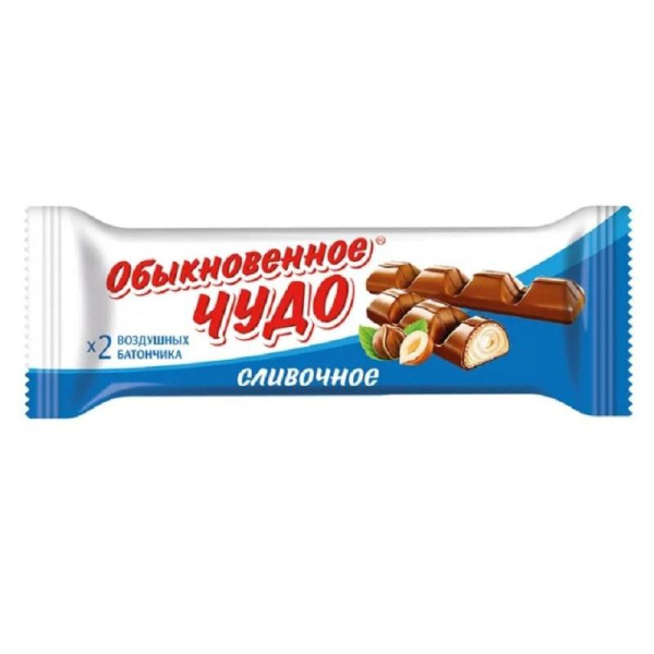 Шоколадный батончик Славянка Обыкновенное чудо сливочное (24 шт по 55 г)