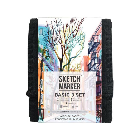 Набор маркеров Sketchmarker Basic 3 12 цветов