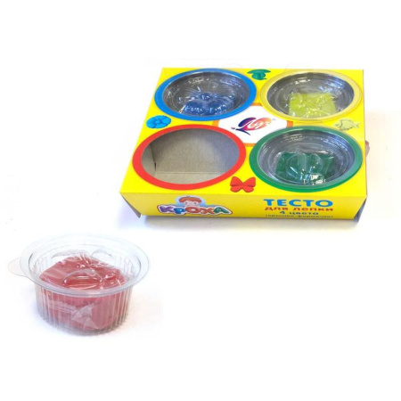 Тесто для лепки Луч 4 цвета 320 г с аксессуарами