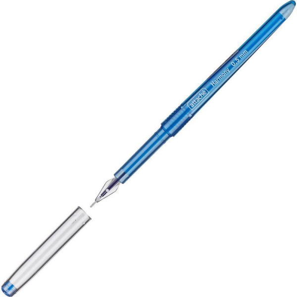 Ручка гелевая Attache Harmony синяя (толщина линии 0,3 мм)