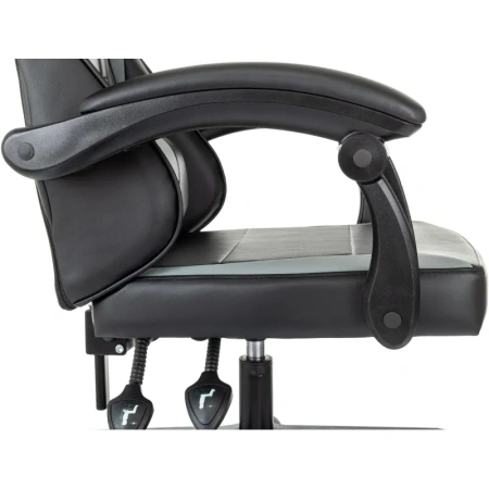 Кресло игровое Easy Game EG-907 чёрное/серое (экокожа, пластик)