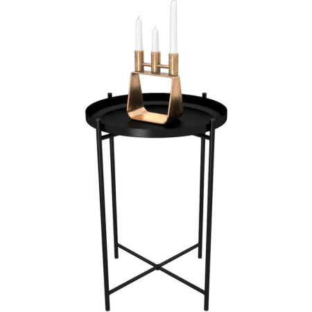 Стол журнальный Sheffilton SHT-CT8 (черный муар, 376х376х520 мм)