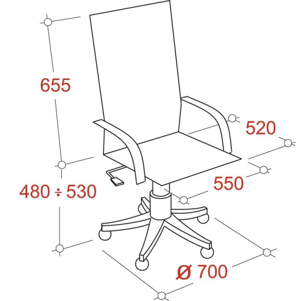Кресло для руководителя Easy Chair 573 AR черное (рециклированная кожа, металл)