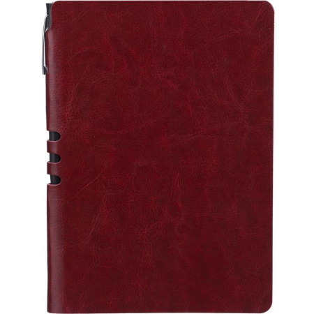 Бизнес-тетрадь Attache Light Book A5 112 листов бордовая в линейку на сшивке (140x202 мм)