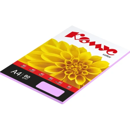 Бумага цветная для печати Комус Color лаванда пастель (А4, 80 г/кв.м, 50  листов)