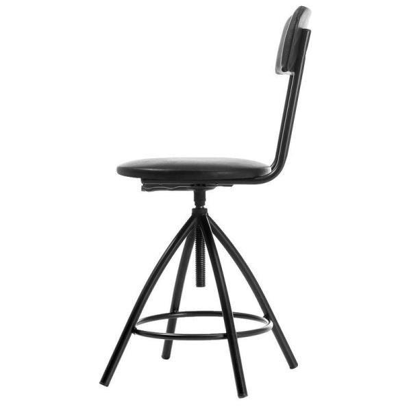 Кресло кассира КС-3 черное (искусственная кожа/металл черный)