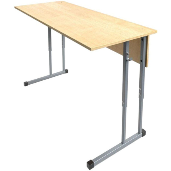 Парта растущая двухместная клён/серый рост 3-7