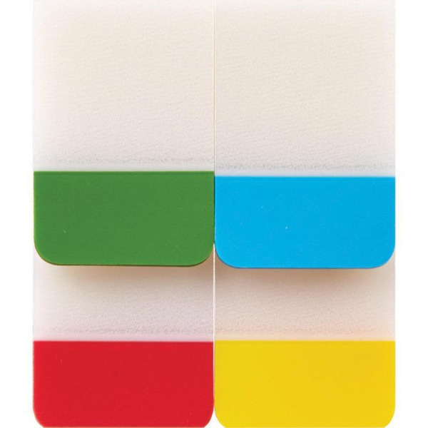 Клейкие закладки Attache Selection пластиковые 4 цвета по 20 листов 38x25 мм