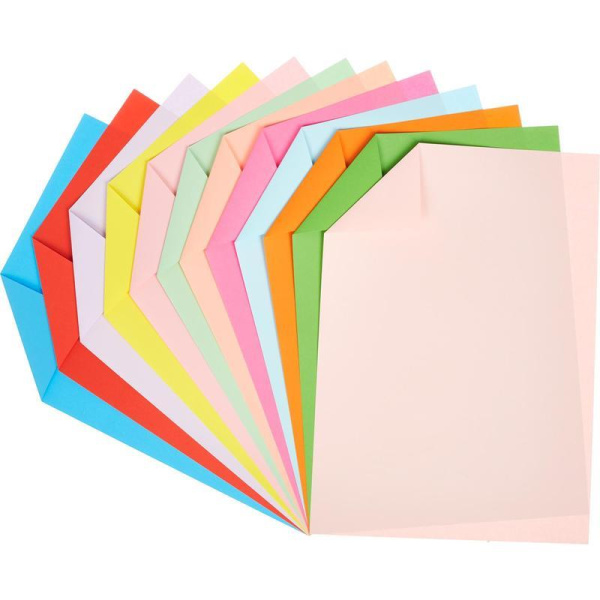 Бумага цветная Апплика (А4, 12 листов, 12 цветов, офсетная, тонированная)