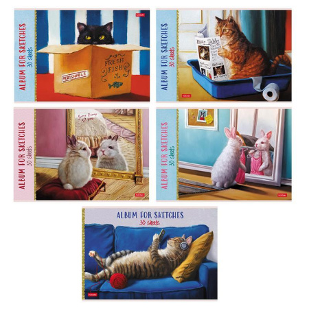 Альбом для рисования Hatber Узнай себя А4 30 листов (обложка в  ассортименте, 074911)