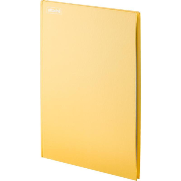Книга учета 96 листов А4 в клетку на сшивке блок офсет Attache Bright  Сolours (обложка - картон, цвет желтый)