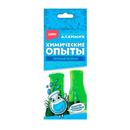 Набор для химических опытов Lori Пенный вулкан зеленый