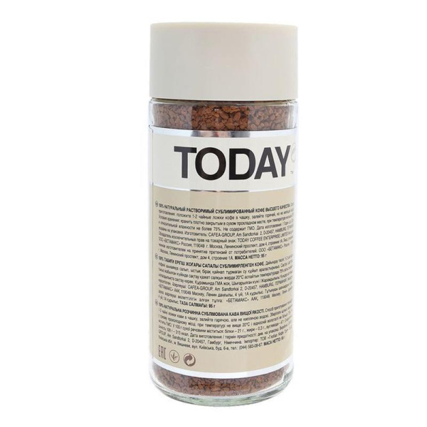 Кофе растворимый TODAY Pure Arabica 95г