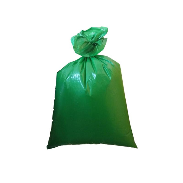 Мешки для мусора на 120 л Luscan зеленые (ПВД, 40 мкм, в рулоне 20 штук,  70x110 см)