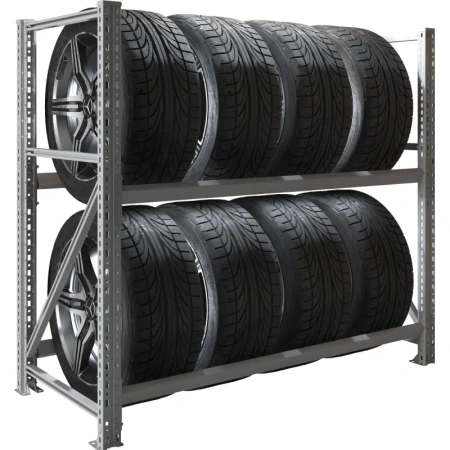 Стеллаж металлический стационарный для хранения 8 шин (1353х606х1200 мм)