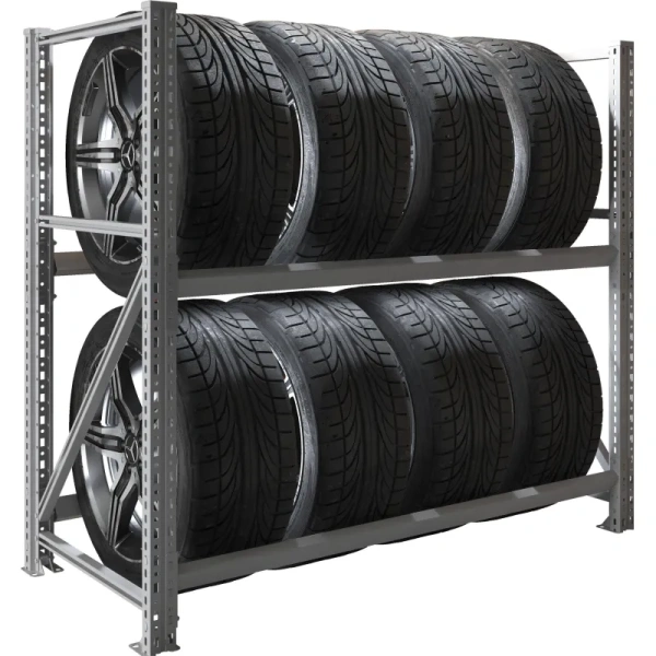 Стеллаж металлический стационарный для хранения 8 шин (1353х606х1200 мм)