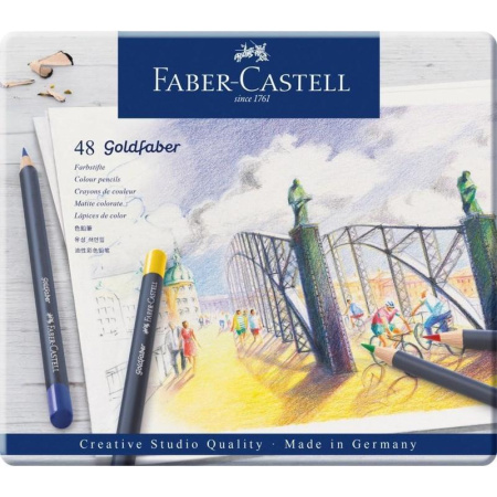 Карандаши цветные Faber-Castell Goldfaber 48 цветов круглые