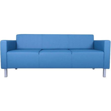 Диван трехместный Евро синий (искусственная кожа)