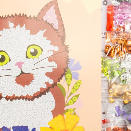 Картина из пайеток Lori Котенок