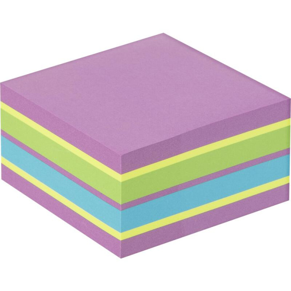 Стикеры Kores Cubo 75х75 мм неоновые 4 цвета (1 блок, 450 листов)