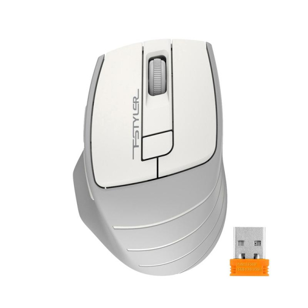 Мышь беспроводная A4Tech Fstyler FG30S бело-серая (FG30S WHITE)