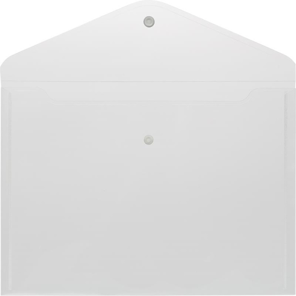 Папка конверт с кнопкой КНК 180 бесцв. прз. 10шт/уп