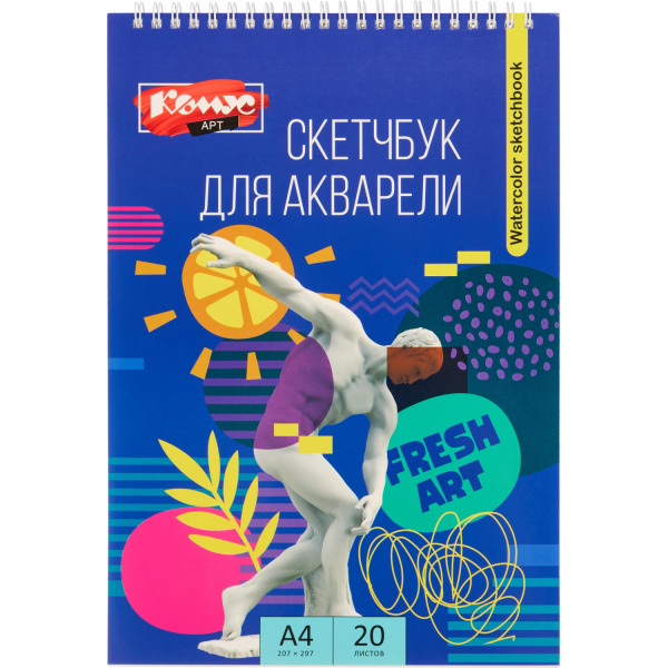 Скетчбук для рисования смешанные техники Комус Арт А4 20 листов Скетчбук для рисования смешанные техники Комус Арт А4 20 листов