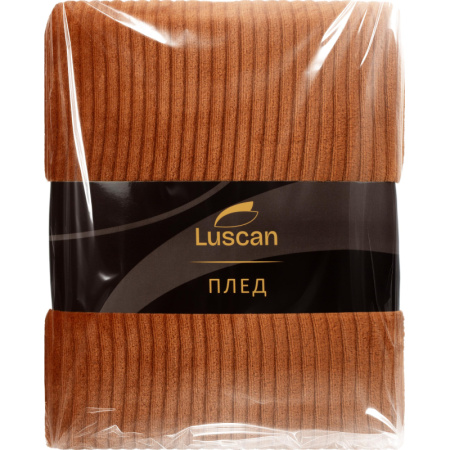 Плед Luscan микрофибра 200x220 см шоколадный