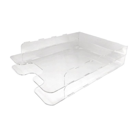 Лоток для бумаг горизонтальный прозрачный (формат  А3)