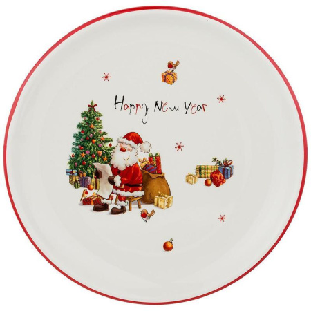 Тарелка новогодняя С Новым годом 26x26x3 см