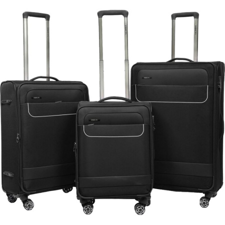 Чемодан Fabretti 46 литров из ткани черный (TRM2320-24-2)