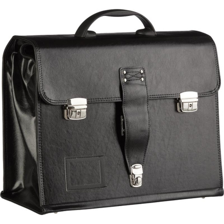 Портфель Алекс для секретных документов из искусственной кожи черного цвета (1031-6)