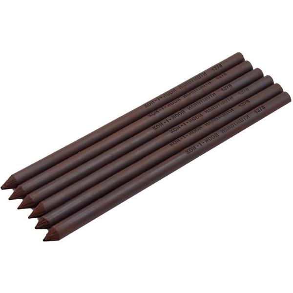 Сепия для цанговых карандашей Koh-I-Noor Gioconda темная (6 штук в  упаковке)