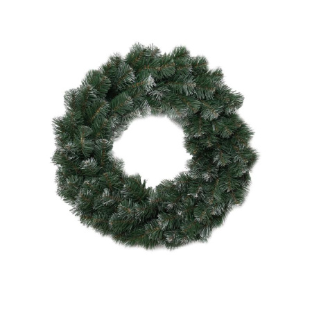 Венок хвойный Елкиторг Праздничный зеленый с белым 40 см