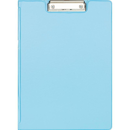 Папка-планшет с зажимом Attache Bright colours A4 голубая с выдвижным подвесом