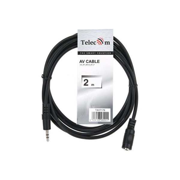 Кабель Telecom mini jack 3.5 мм - mini jack 3.5 мм 2 метра (TAV7179-2M)