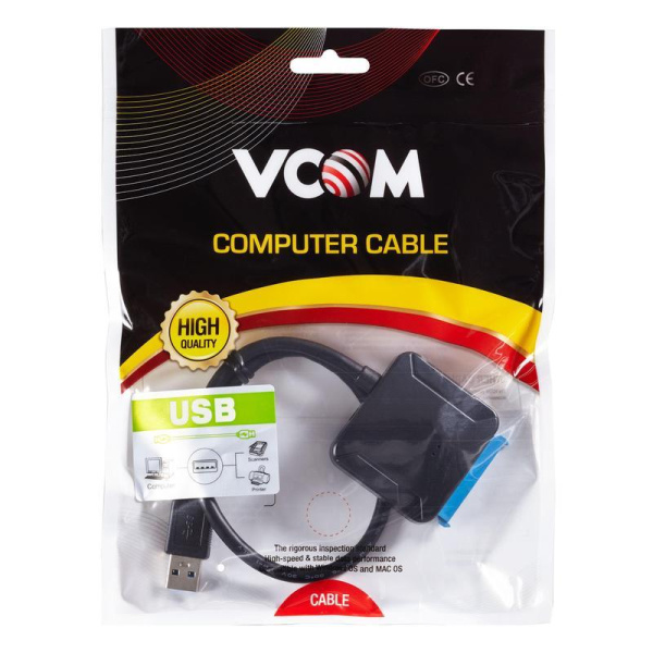 Кабель Vcom USB A - SATA (CU816)