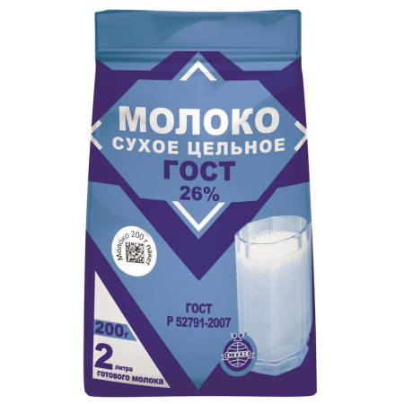 Молоко сухое Си-Продукт цельное 26% 200 г