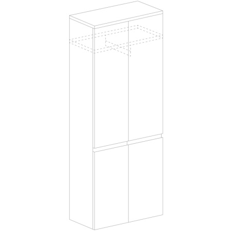 Гардероб Vita V-2.3 (дуб сонома, 777х387х1980 мм)