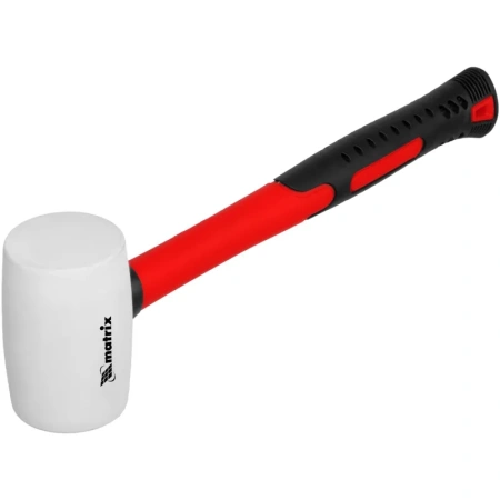 Киянка резиновая 225 г белая резина фибергласовая рукоятка Matrix  (11195)