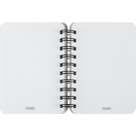 Бизнес-тетрадь Kroyter Flowers А6 180 листов разноцветная в точку на спирали (120х145 мм)