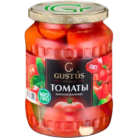 Томаты Gustus маринованные красные 680 г